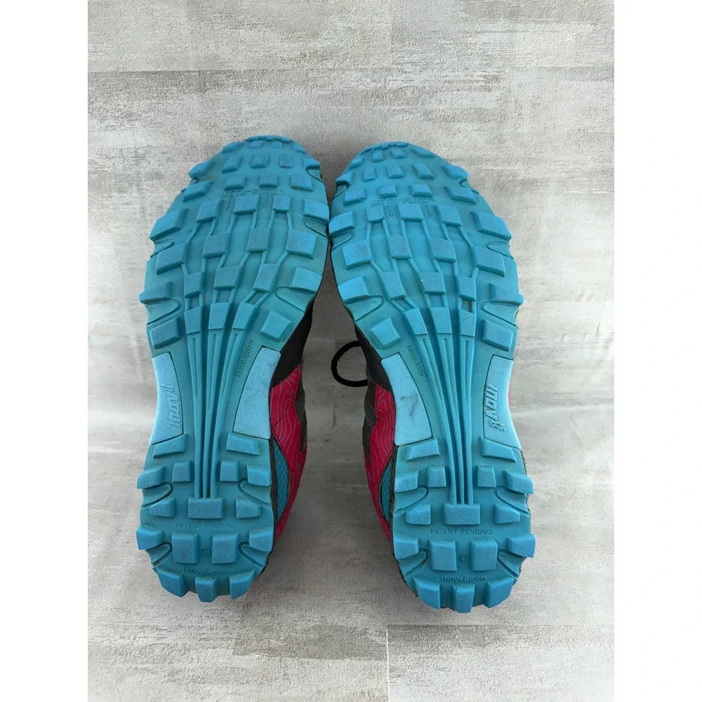 Inov-8 Roclite 295 Trail Running Shoes Grey Pink Blue Womens 9.5 Mens 8 F0587